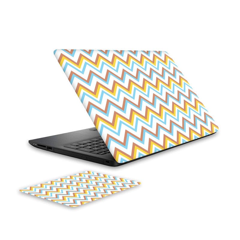 Wave Stripes 2 Laptop Skin and Mouse Pad Combo