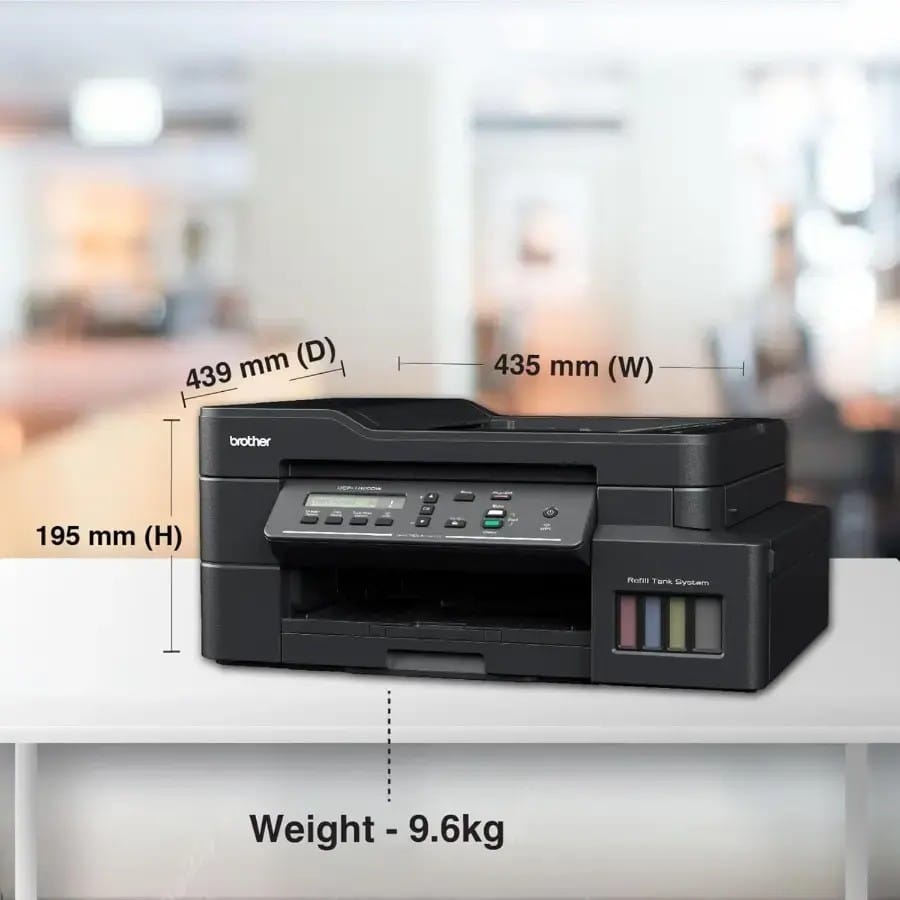 Brother DCP-T820DW Printer-Auto Duplex Printing, Print, Scan, Copy, ADF, WiFi/LAN/USB