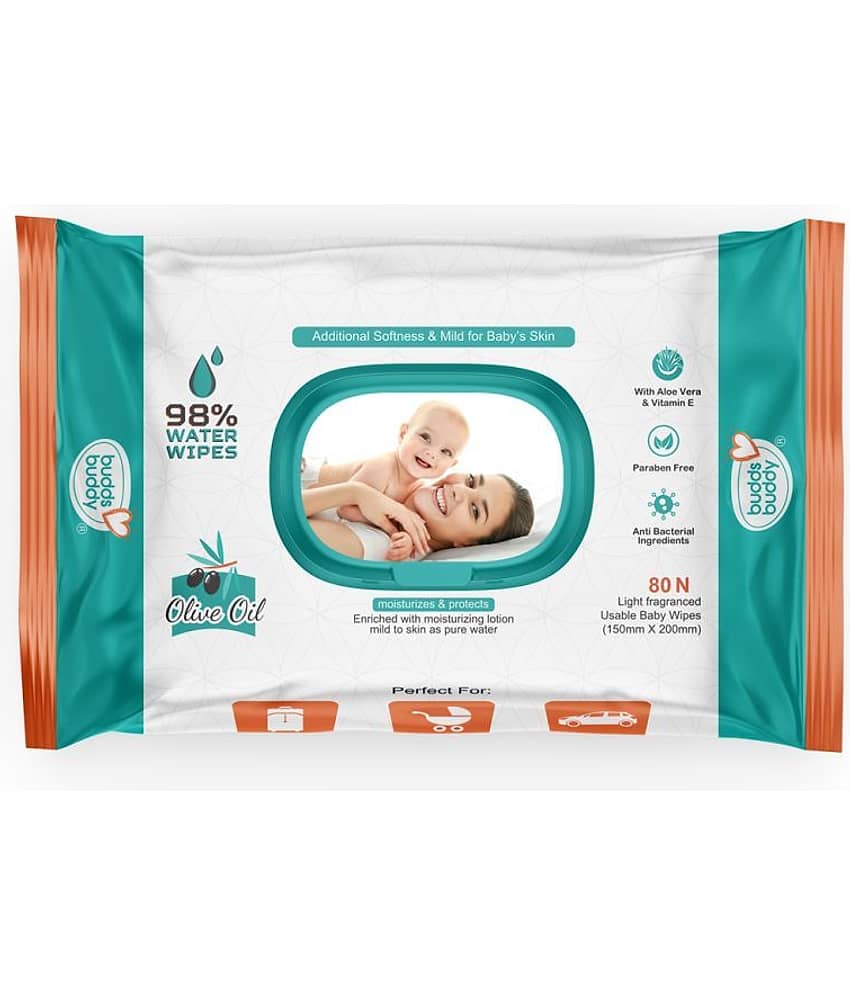 Buddsbuddy Baby Skincare Wet Wipes Light fragranced 80 Pieces BB1008