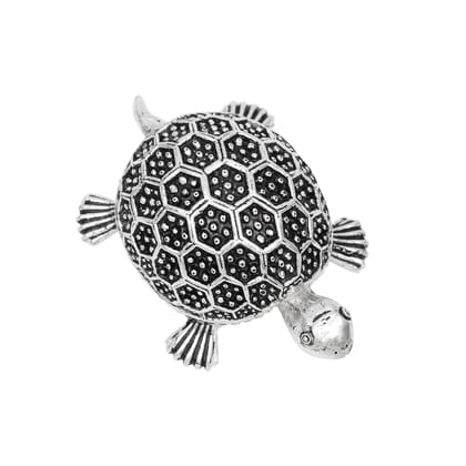 Pure Silver Turtle Idol (Chandi Kachua) – 999 Silver Feng Shui & Vastu Tortoise for Wealth, Prosperity & Home Décor I Weight - 40 g