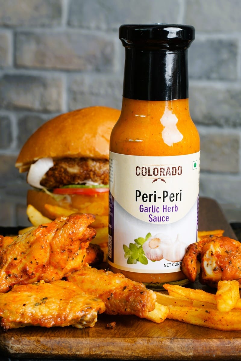 Colorado Peri Peri Garlic Herb Sauce (200g) | Fresh Cilantro, Parsley & Green Chilli | Dip, Spread & Marinade