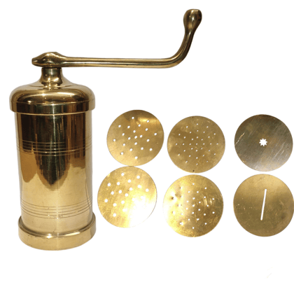 BRASS MURUKKU ACHHU, Brass Sevanazhi Ribbon Pakoda Achu Murukku Maker Machine with Different Jali/disc for Making Snacks of Bhujia Chakli Gathiya Sevia Sev Sancha Idiyappam Muruku Press BRASS MURUKKU ACHHU, Brass Sevanazhi Ribbon Pakoda Achu Murukku Maker Machine with Different Jali/disc for Making Snacks of Bhujia Chakli Gathiya Sevia Sev Sancha Idiyappam Muruku Press