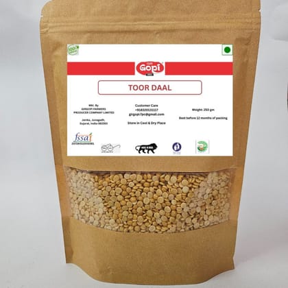 GIR Gopi Toor Daal - 250 gm - One packet of Toor Daal