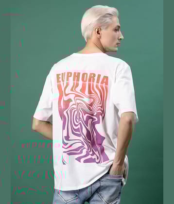 Rigo Pack of 1 Cotton Oversized Fit Men's T-Shirt ( White )