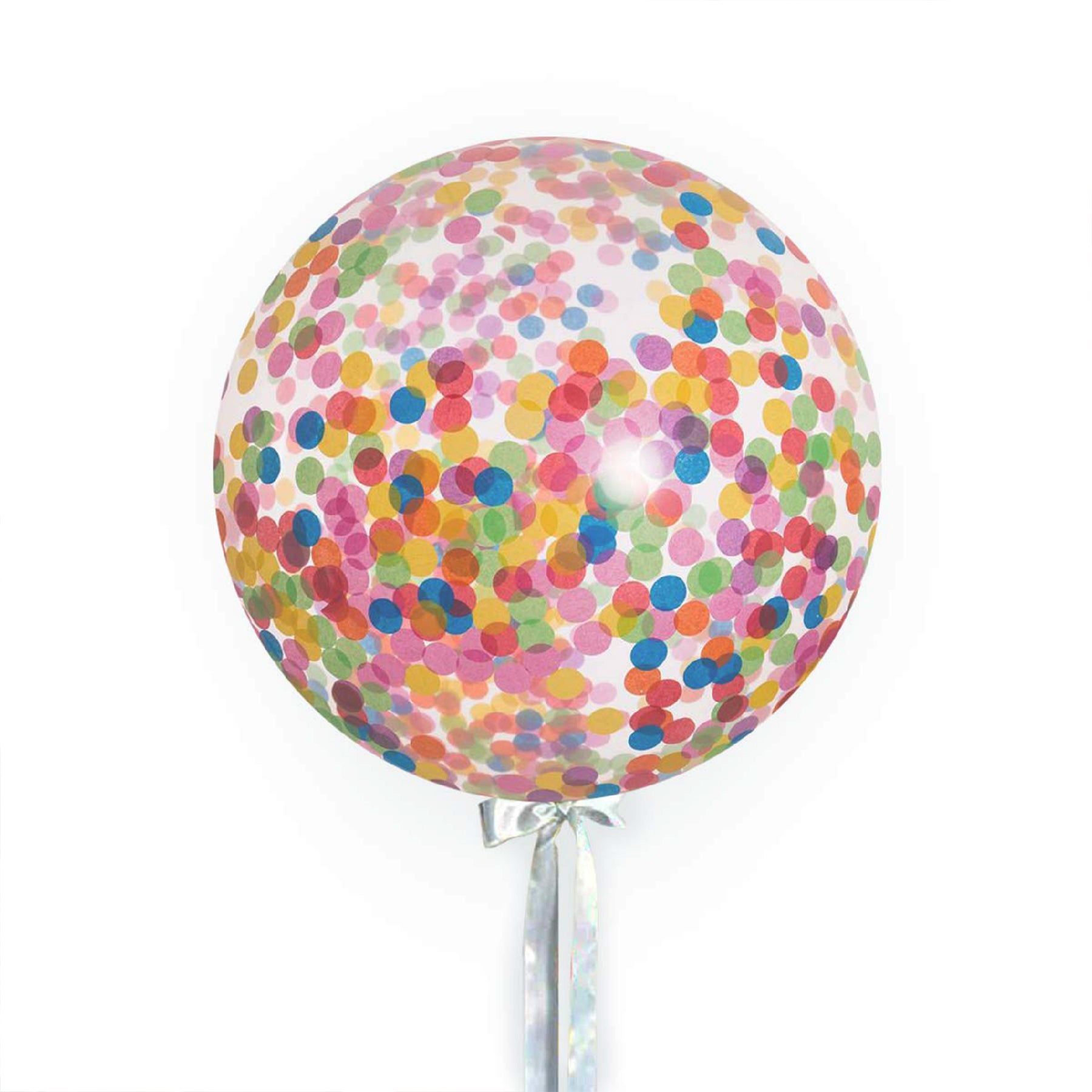 Transparent Balloon with Confetti & Tassle - 36 inches - 1PC