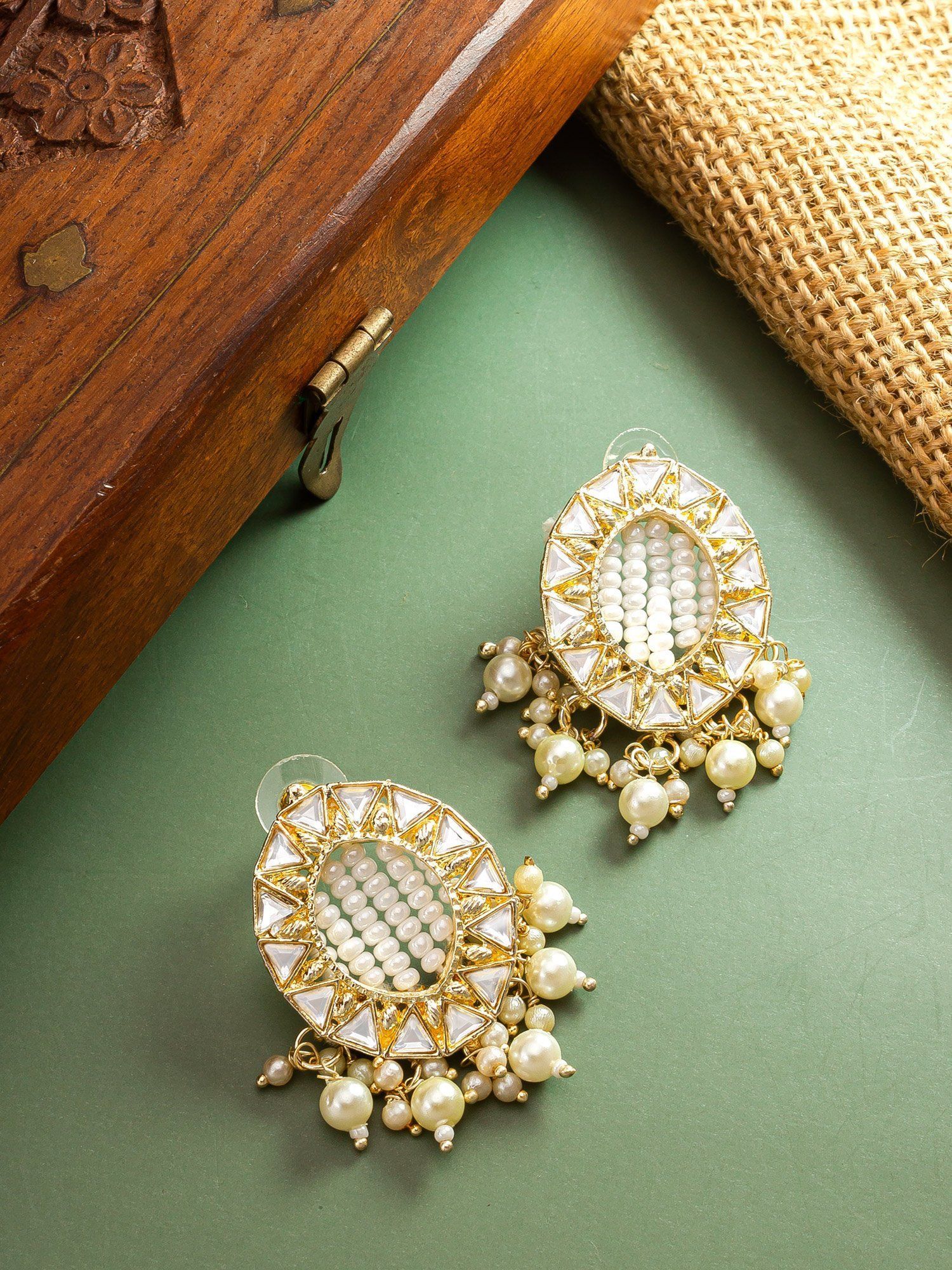 Morison Golden Floral Earrings Nature-Inspired Elegance