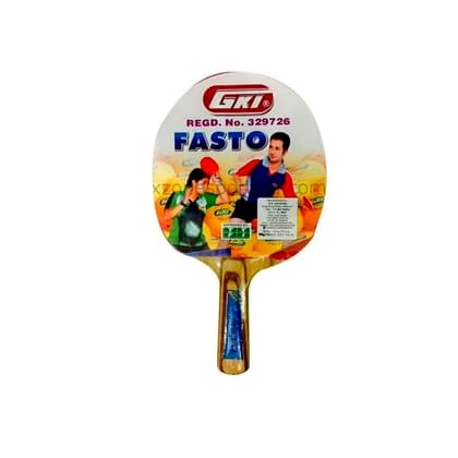 GKI Fasto Table Tennis Bat: Fast Blade with ITTF Authorized Rubber and Flared Handle (Packing - 1 Unit) by Total Sporting And Fitness Solutions Pvt Ltd