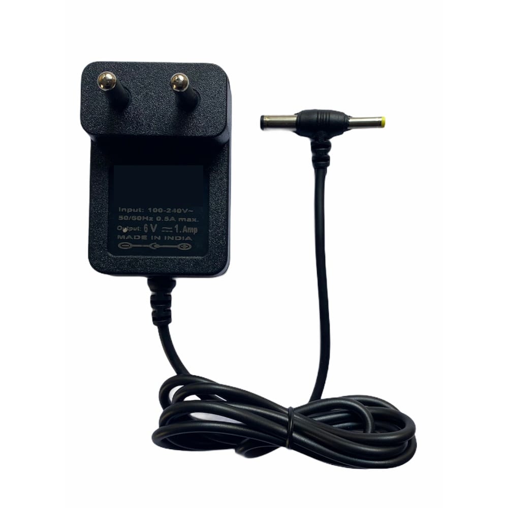 6V 1A Power Adapter, Power Supply AC Input 100 240 V and Output 6V 1A for Set Top Box-DTH Box, CCTV System, Router, Other Electronics and IT Gadgets with DC and Sony Pin (Black)