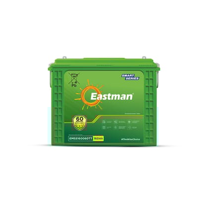 Eastman EMSS160060TT 160Ah Tall Tubular Inverter Battery | Lead Acid | Low Maintenance | Long Backup | 60-Month Warranty | Works with 700VA–2000VA Inverters
