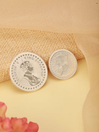 Queen Victoria Emperor George 15 gram 999 round Silver Coin