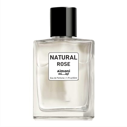 Aimani NATURAL ROSE 50ml Perfume Spray | Luxury Long-Lasting Rose Scent for Women | Soft & Refreshing Fragrance