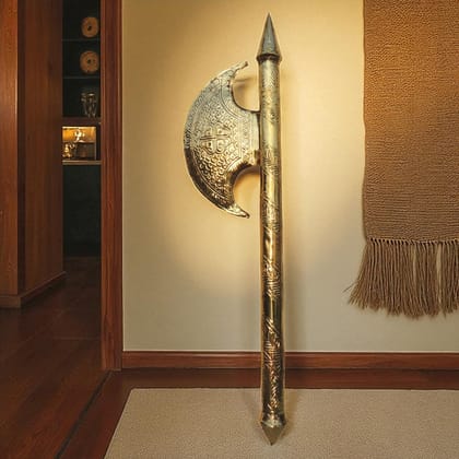 Brass Bhagwan Parshuram Farsa, Height : 30 Inch (ZMAS621 F)