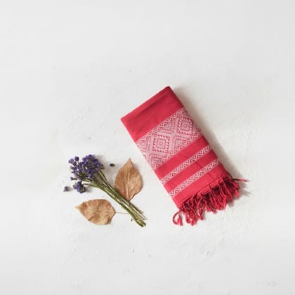 Red Embroidered Ethnic Dupatta