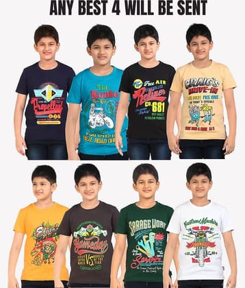 Belive in yourself Pack of 4 Boys Cotton T-Shirt ( Multicolor 4 )