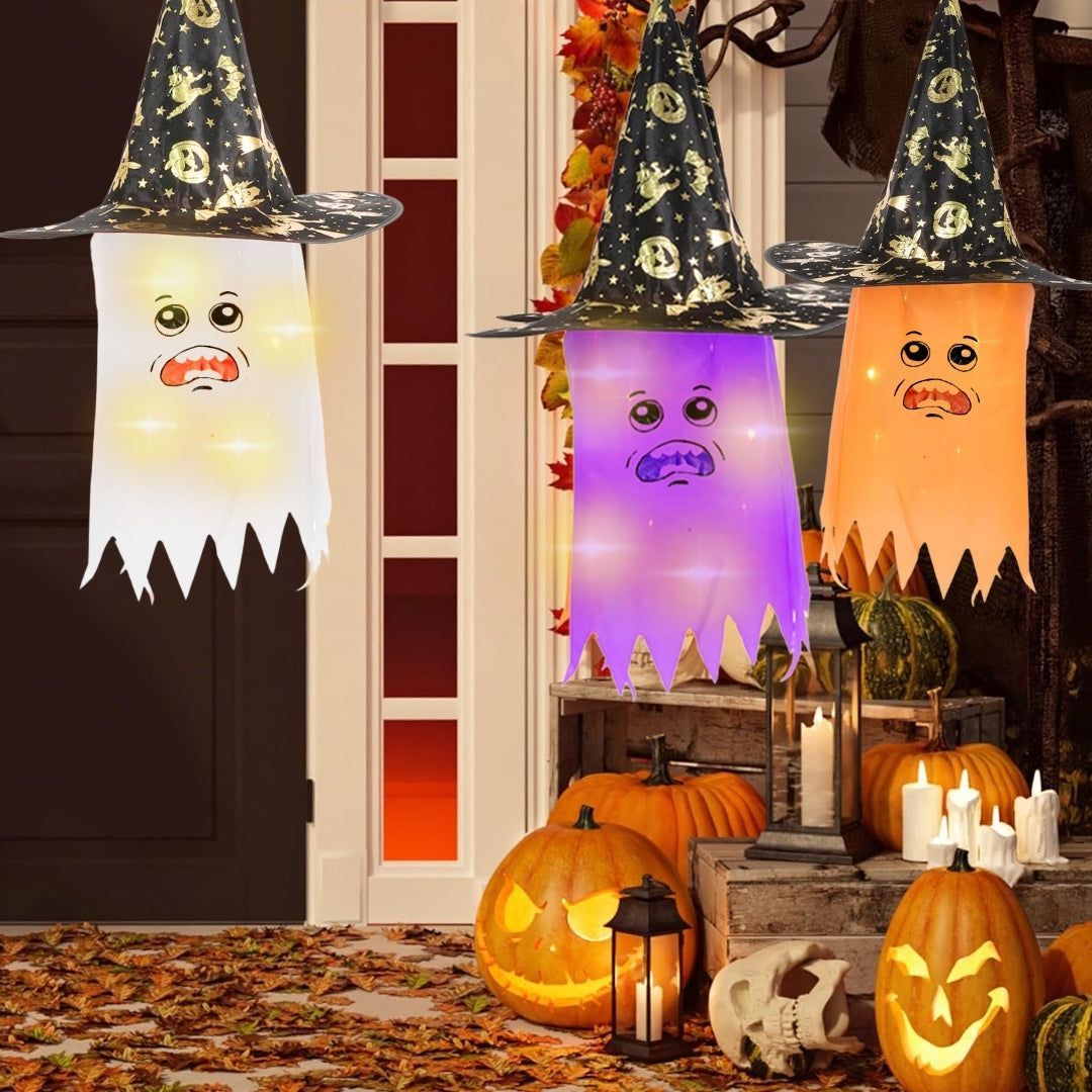 Witch Hat Hanging Decor for Halloween - 3PC