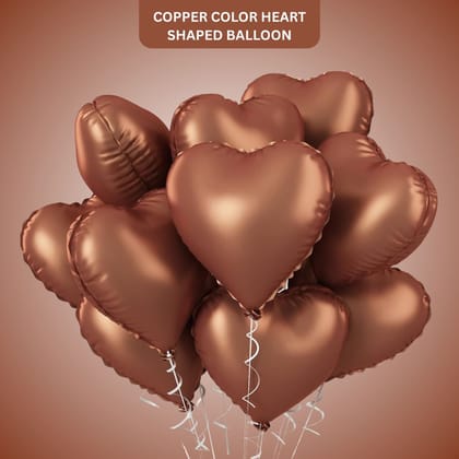 Copper Color Heart Shaped Balloon - 1PC Copper Color Heart Shaped Balloon - 1PC