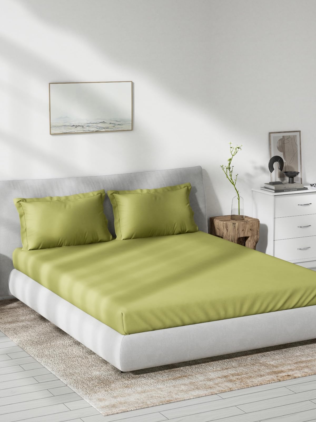 DDECOR - Spectrum Collection 100% Cotton Dyed Pattern 180TC Super King |274 CM X 274 CM| Green