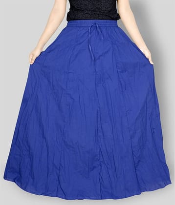 Sttoffa - Blue Cotton Women's Broomstick Skirt ( Pack of 1 )