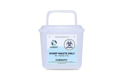 FAIRBIZPS Bio-Medical Sharps Container Waste Box, Glass Waste and Metallic Implants, Bio-hazard, Bio-Medical Sharps Container Puncture Proof Box 5 LTR FAIRBIZPS Bio-Medical Sharps Container Waste Box, Glass Waste and Metallic Implants, Bio-hazard, Bio-Medical Sharps Container Puncture Proof Box 5 LTR