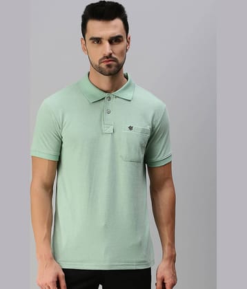 ONN Pack of 1 Cotton Blend Regular Fit Solid Half Sleeves Men's Polo T Shirt ( Green )