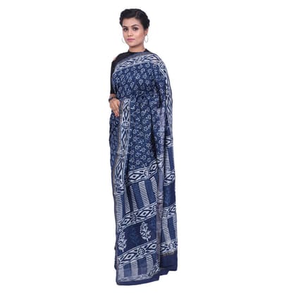 HANDLOOM CHANDERI PRINTED SAREE WITH BLOUSE (SKU - 1SCZ02191220 SAREE- 38)
