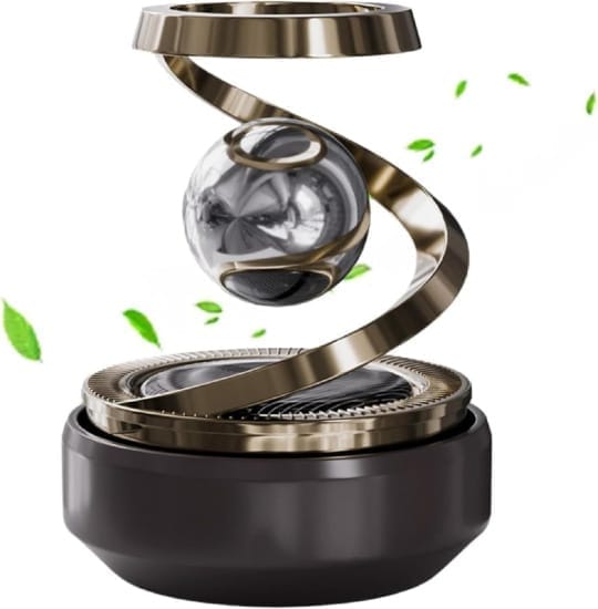 Solar Rotating Car Air Freshener – Refillable Dashboard Air Purifier, Stylish Autorotation Decoration for Car Interior, Eco-Friendly Fragrance Diffuse (Original Quality)