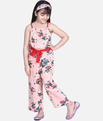 StyleStone Girls Polyester Jumpsuit ( Pack of 1 , Pink )