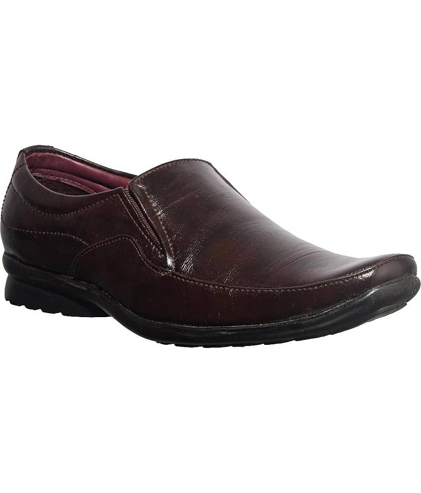 KHADIM Non-Leather Brown Formal Shoes