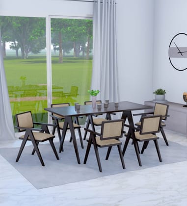 Eros Furniture Ravenna Solid Wood 6 Seater Dining Table with Durable Craftsmanship