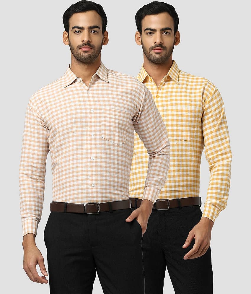 DESHBANDHU DBK - Multicolor Cotton Regular Fit Men's Casual Shirt (Pack of 2 )