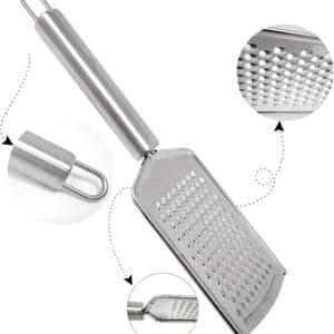 Premium Stainless Steel Kitchen Grater - Rust-Resistant Cheese Vegetable Grater