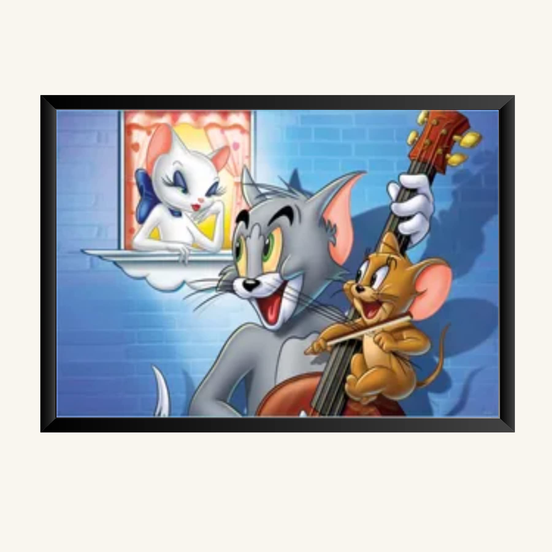 NOKKES Tom And Jerry Photo Frame Wall Poster 8X12 In Printed Poster Photo Paper 300Gsm Photo Frame For Wall Decoration _2