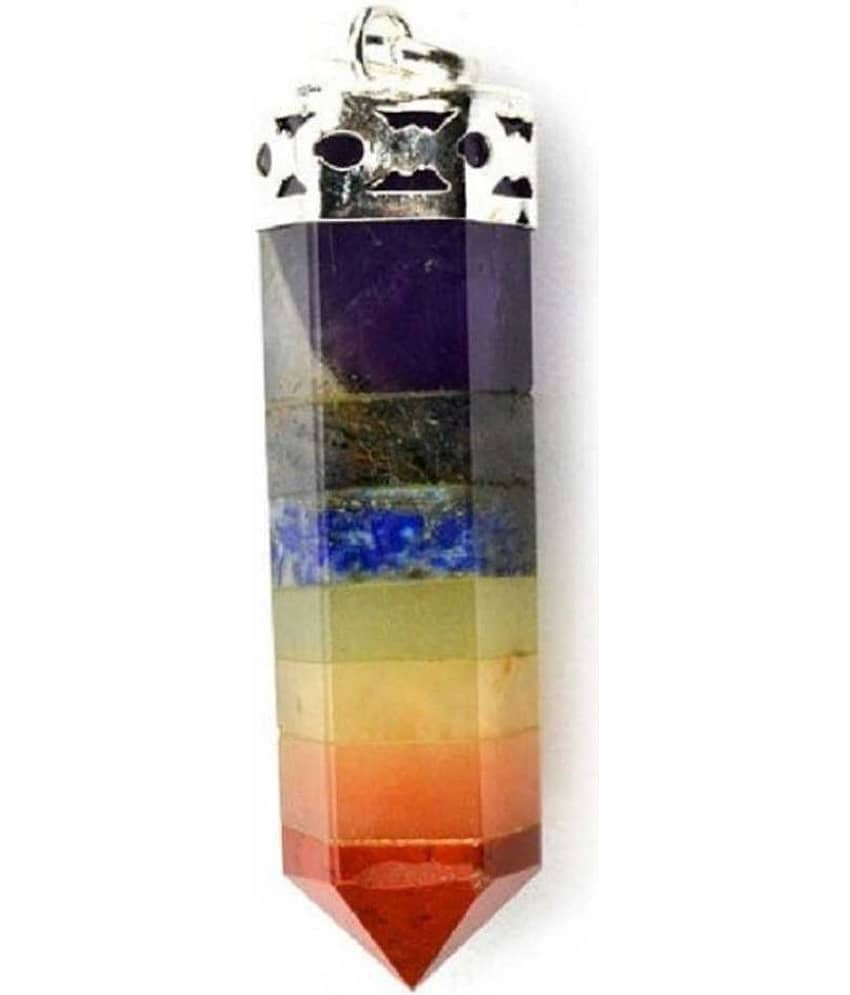 Astrodidi 7 Chakra Pencil Pendant Reiki Healing Meditation Stone Stone Pendant