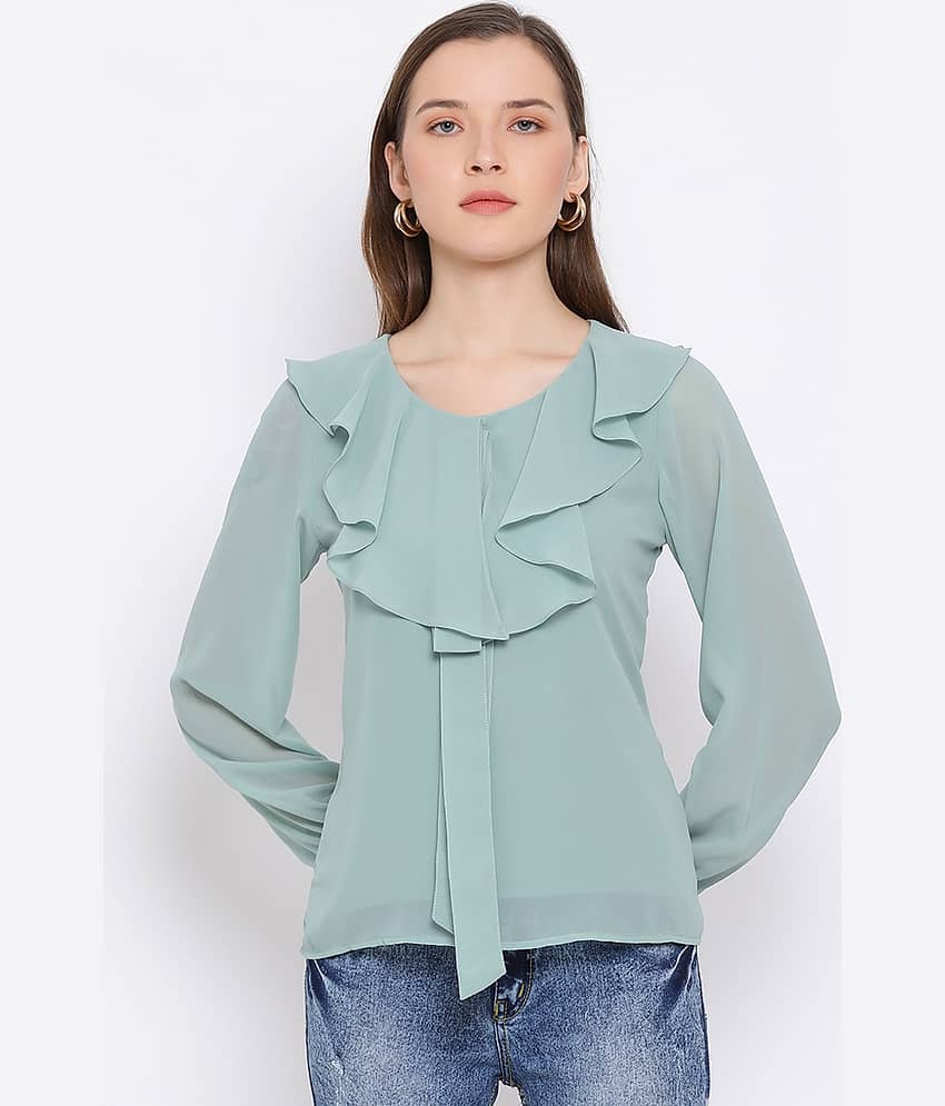 ALL WAYS YOU Women's Polyester Regular Top ( Green )