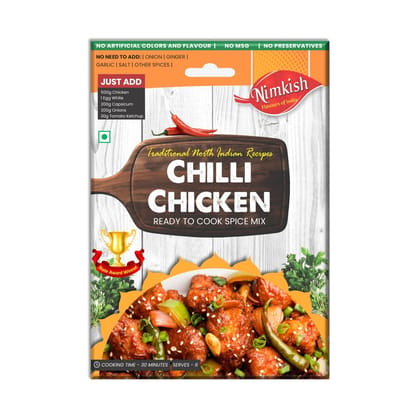 Nimkish Chilli Chicken Ready to Cook Spice Mix | 60g | Onion Ginger Garlic Already in Mix | Himalayan Recipe Nimkish Chilli Chicken Ready to Cook Spice Mix | 60g | Onion Ginger Garlic Already in Mix | Himalayan Recipe