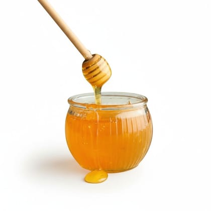 Natural Pure Honey - 1 kg - One glass jar with wooden dipper