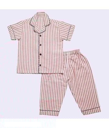 harshvardhanmart.com Pack of 1 Girls Cotton Nightsuit Set ( Pink )