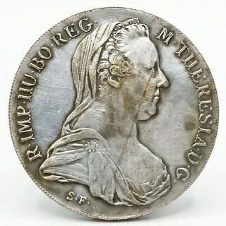 1 Thaler 1780 Austrian Empire old Collecting Coin Silver Plated Ancient Heritage