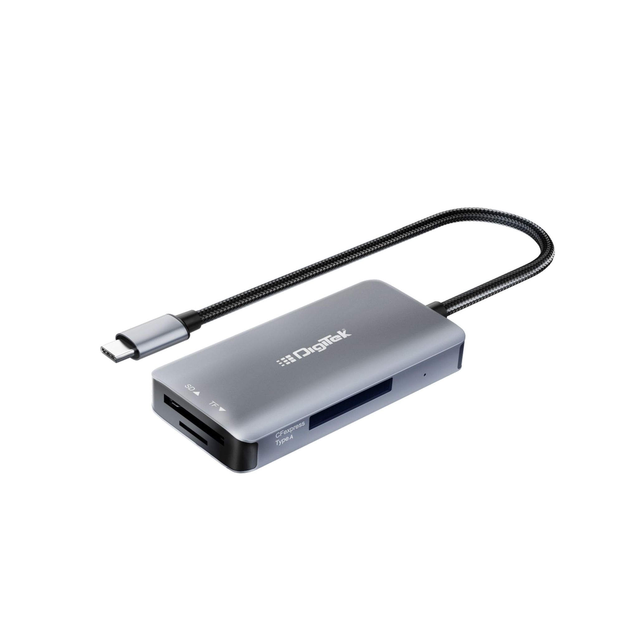 DIGITEK DCR-103 CFA 3 in 1 CF Express Type A/SD & TF Type C USB 3.2 Card Reader, Support SD/SDHC/SDXC/UHS-I/RS-MMC, Support Mac OS iPad OS Window Android Linux & Harmony, Bidirectional Data Transfer DIGITEK DCR-103 CFA 3 in 1 CF Express Type A/SD & TF Ty