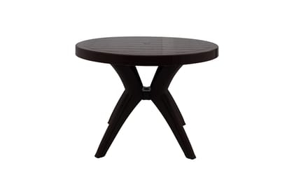 Supreme Furniture Optima Plastic Gloss Finish Round Dining Table with Cross Legs Design for Dining Room/Garden/Cafe and Restaurants Supreme Furniture Optima Plastic Gloss Finish Round Dining Table with Cross Legs Design for Dining Room/Garden/Cafe and Restaurants