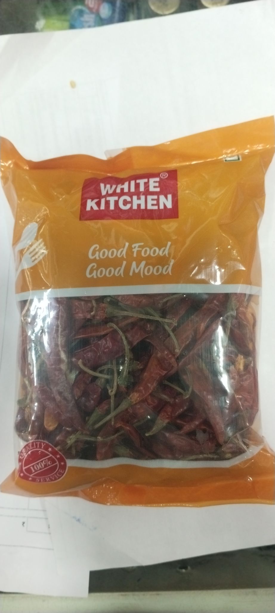 White Kitchen Good food lal mirch sabut 