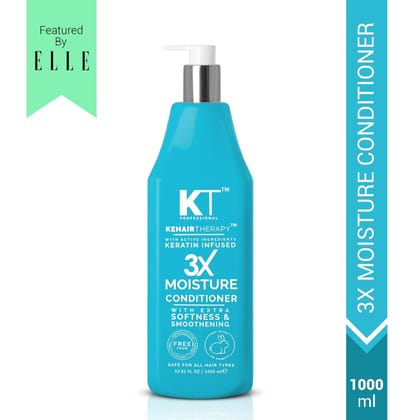 KT Professional 3X Moisture Conditioner – 1000ml, Deep Hydration & Keratin-Infused