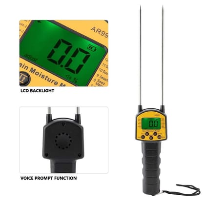 KERRO Smart Sensor Digital Grain Moisture Meter for Corn, Wheat, Rice, Beans, AR-991