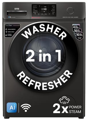 IFB 9 Kg 5 Star, DeepClean Technology, AI Powered, WiFi, Fully Automatic Front Load Washing Machine (EXECUTIVE OXN 9014 CMS, PowerSteam, 9 Swirl, Steam Refresh, Inbuilt Heater, Eco Inverter, Onyx) IFB 9 Kg 5 Star, DeepClean Technology, AI Powered, WiFi, 