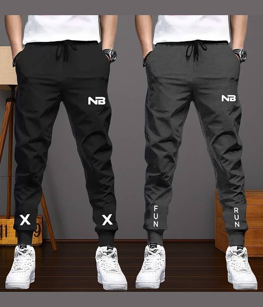 Lieo Trend Multicolor 7 Polyester Men's Sports Trackpants ( Pack of 2 )