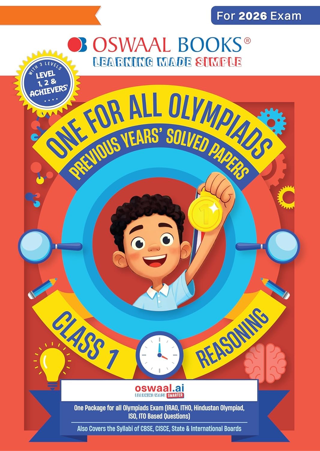 Oswaal One For All Olympiads Previous year solved paper Reasoning Class 1 with Complete support with oswaal teacher for olympaid exams [Paperback] [Oct 30, 2024] Oswaal