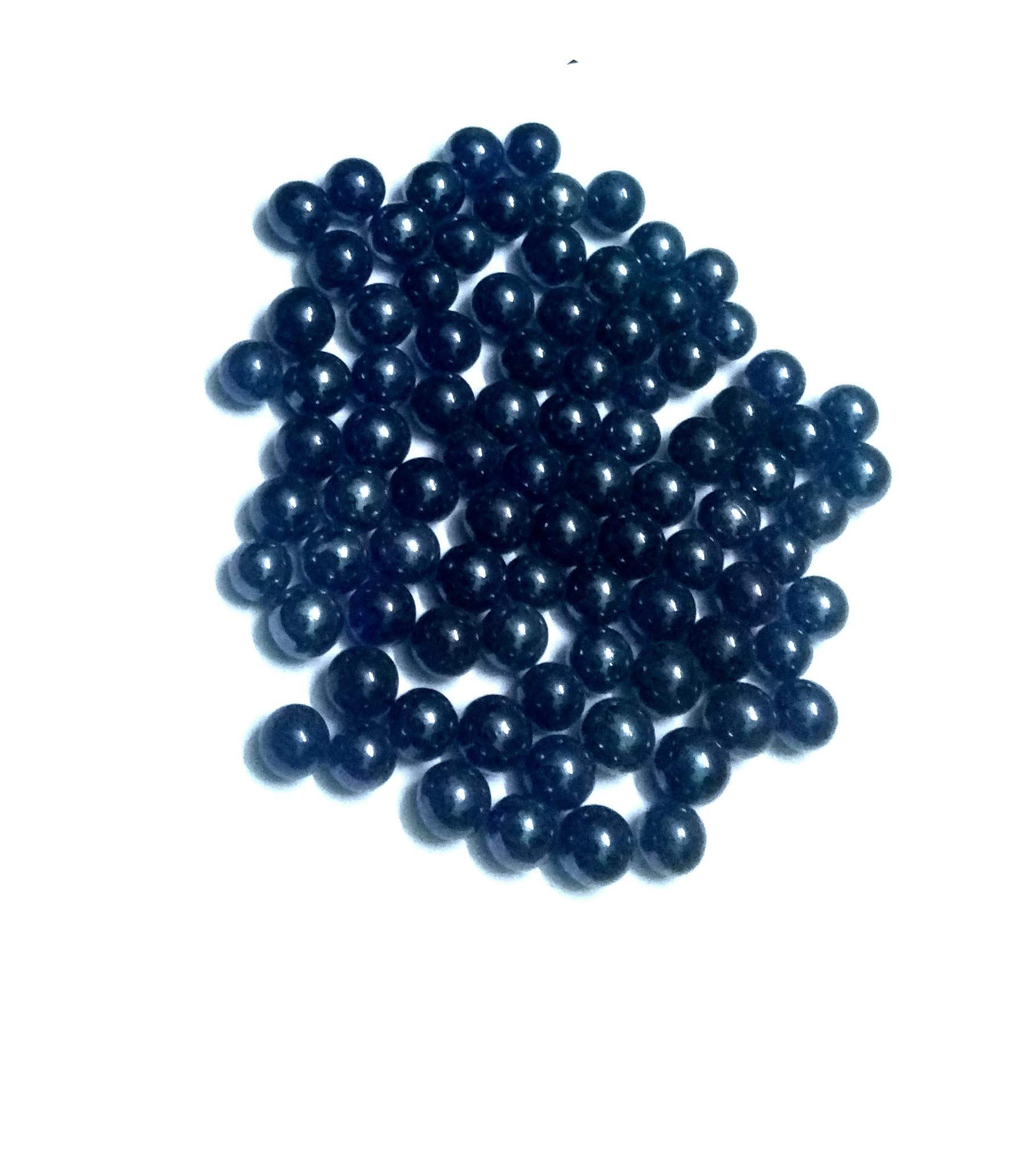 Nawani Blue Collections 100 Pcs of Mini Size Glass Marbles with Shooter Unique Collection. Size - 1.3mm