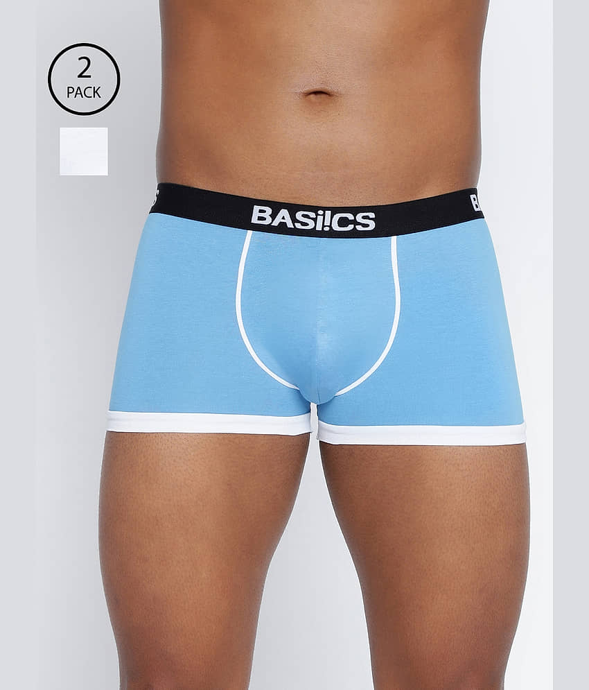 BASIICS By La Intimo Pack of 2 Cotton Blend Trunks For Men's ( Multi )