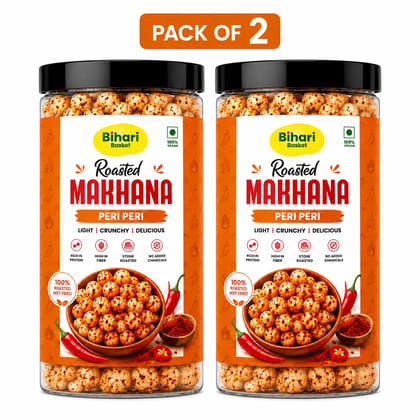 Peri Peri Roasted Makhana (Pack of 2) - Bihari Basket