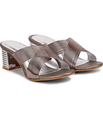 Ishransh - Gold Women's Slip On Heels